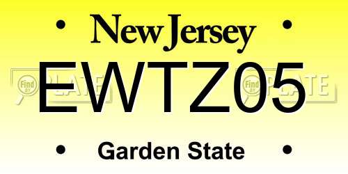 EWTZ05 New Jersey License Plate