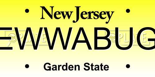 EWWABUG New Jersey License Plate