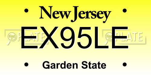 EX95LE New Jersey License Plate