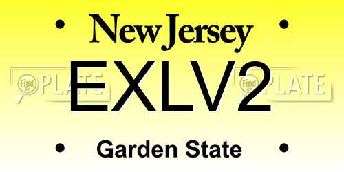 EXLV2 New Jersey License Plate