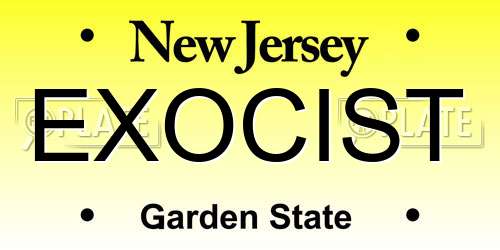 EXOCIST New Jersey License Plate