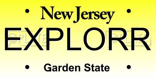 EXPLORR New Jersey License Plate