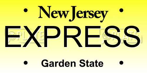 EXPRESS New Jersey License Plate
