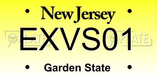 EXVS01 New Jersey License Plate