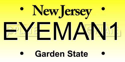 EYEMAN1 New Jersey License Plate