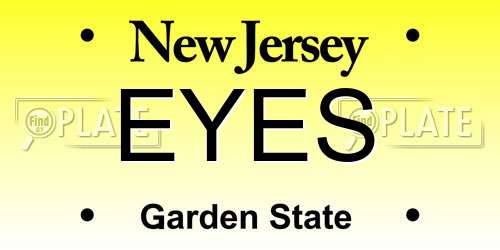 EYES New Jersey License Plate