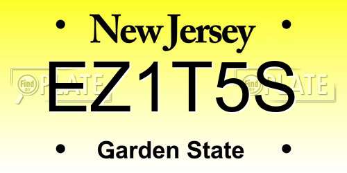 EZ1T5S New Jersey License Plate