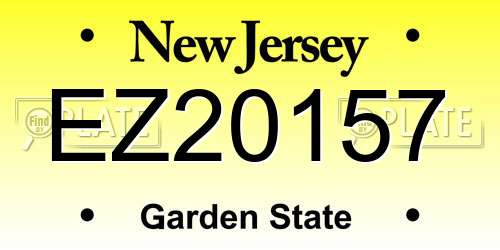 EZ20157 New Jersey License Plate