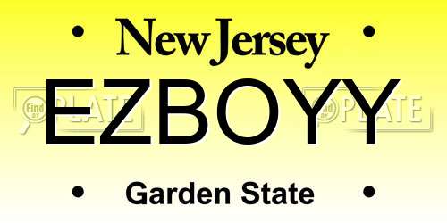 EZBOYY New Jersey License Plate