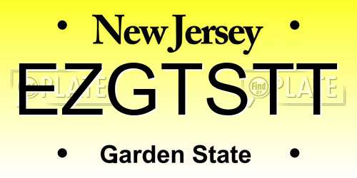 EZGTSTT New Jersey License Plate