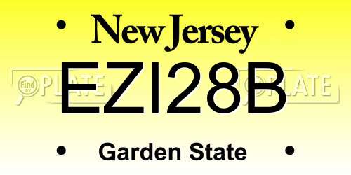 EZI28B New Jersey License Plate