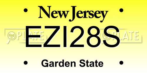 EZI28S New Jersey License Plate