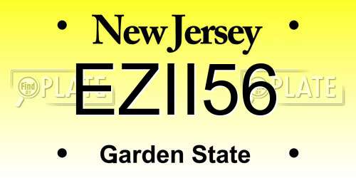 EZII56 New Jersey License Plate