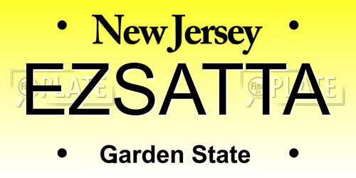 EZSATTA New Jersey License Plate