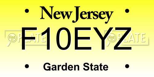 F10EYZ New Jersey License Plate
