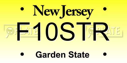 F10STR New Jersey License Plate
