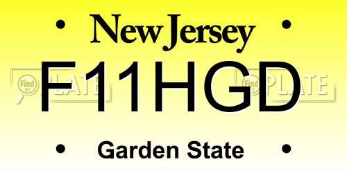 F11HGD New Jersey License Plate