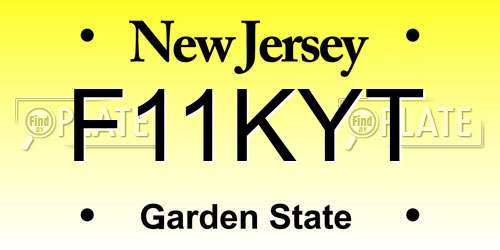 F11KYT New Jersey License Plate