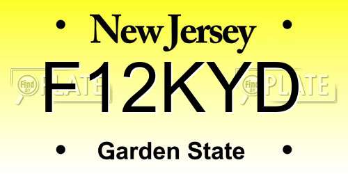 F12KYD New Jersey License Plate