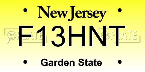 F13HNT New Jersey License Plate