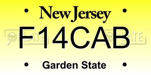 F14CAB New Jersey License Plate