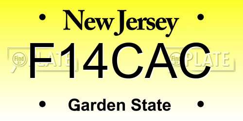 F14CAC New Jersey License Plate