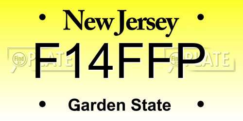 F14FFP New Jersey License Plate