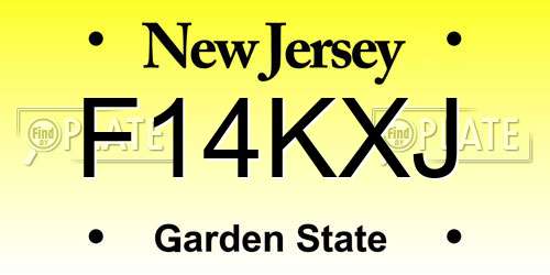 F14KXJ New Jersey License Plate
