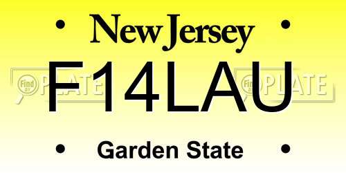 F14LAU New Jersey License Plate
