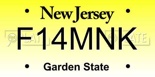F14MNK New Jersey License Plate