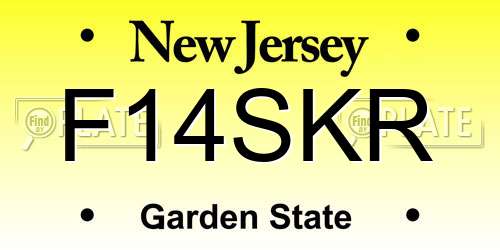 F14SKR New Jersey License Plate