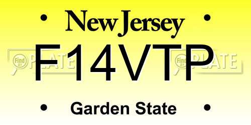 F14VTP New Jersey License Plate