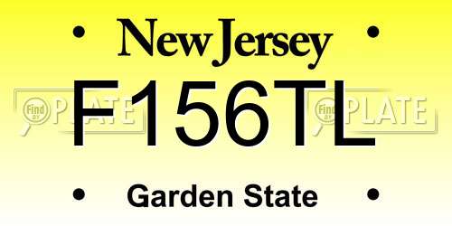 F156TL New Jersey License Plate