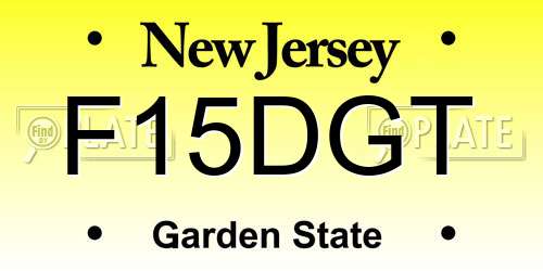 F15DGT New Jersey License Plate