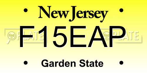 F15EAP New Jersey License Plate