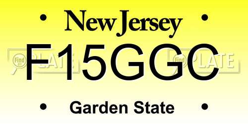 F15GGC New Jersey License Plate