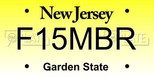 F15MBR New Jersey License Plate