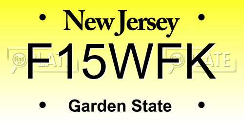 F15WFK New Jersey License Plate
