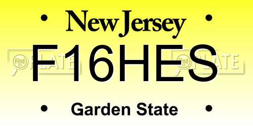 F16HES New Jersey License Plate