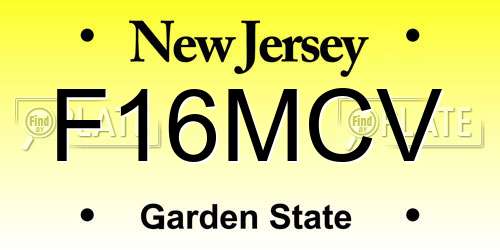 F16MCV New Jersey License Plate