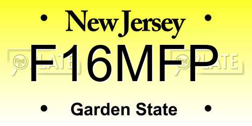 F16MFP New Jersey License Plate