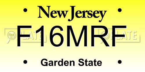 F16MRF New Jersey License Plate