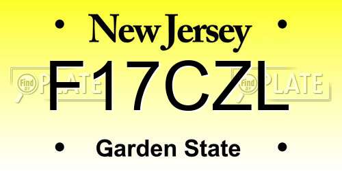 F17CZL New Jersey License Plate