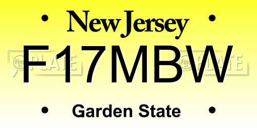 F17MBW New Jersey License Plate