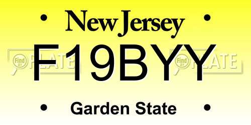 F19BYY New Jersey License Plate