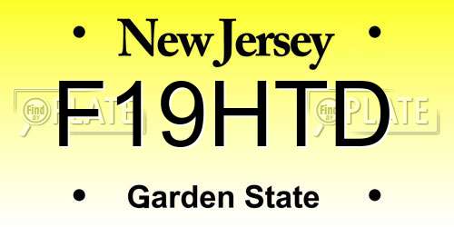 F19HTD New Jersey License Plate