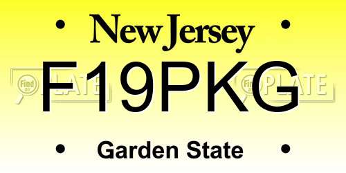 F19PKG New Jersey License Plate