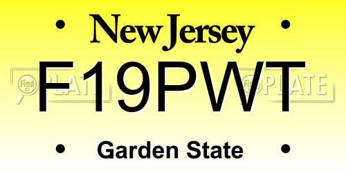 F19PWT New Jersey License Plate