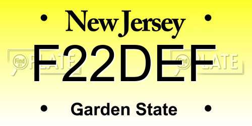 F22DEF New Jersey License Plate