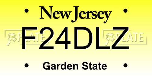 F24DLZ New Jersey License Plate